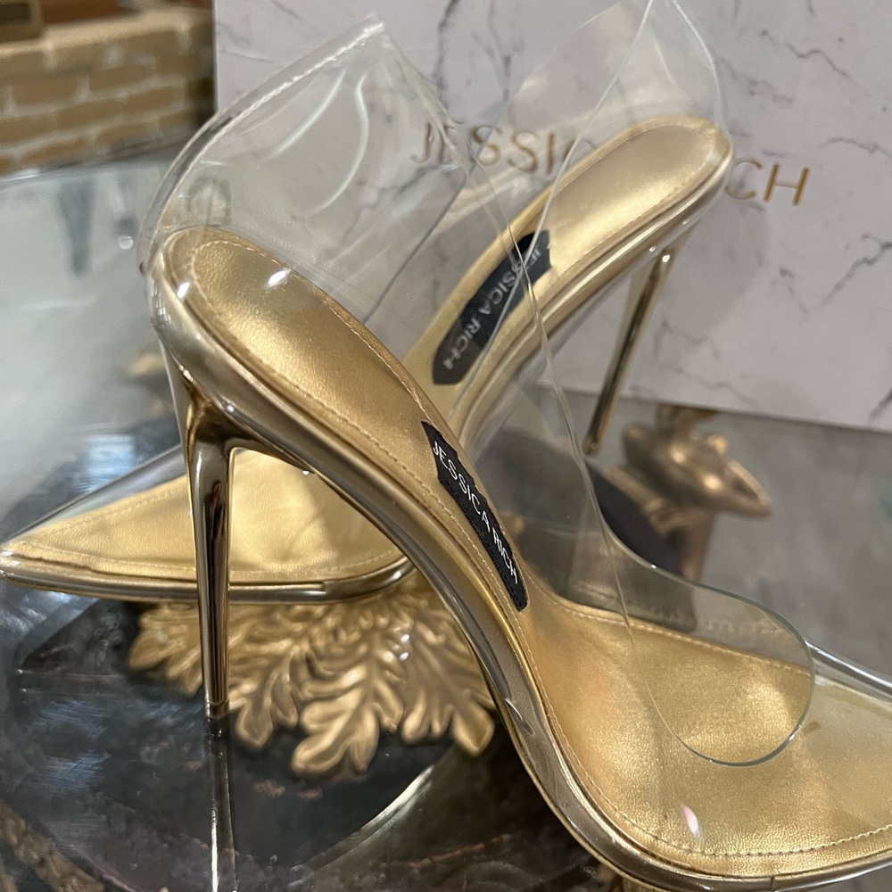 JESSICA RICH Gold/Clear pumps 🌷 - Picture 7 of 10